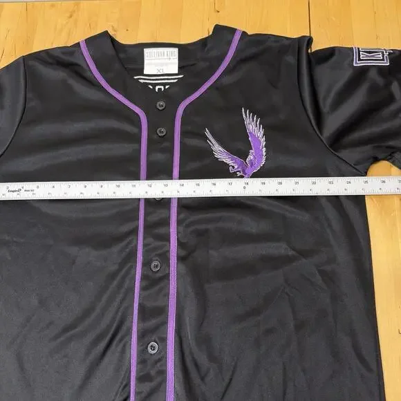 Sullivan King Demented Baseball Jersey Black Purple XX 2020 EDM Rage Size XL - Picture 6 of 8
